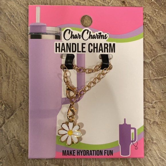 CharCharms CowGirl Boot Water Bottle Charm, Daisy Charm, Smiley Face Charm NWT - Picture 14 of 15